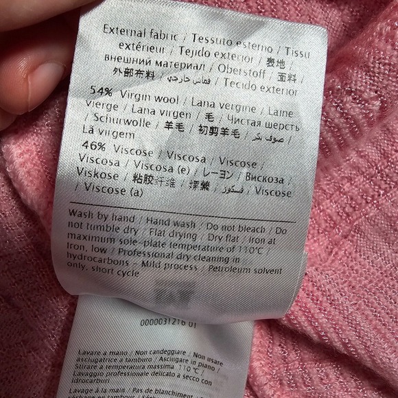 Missoni Women Pink Knit Cardigan Size 42 Handkerchief Hem Open Front Luxury - Picture 9 of 16